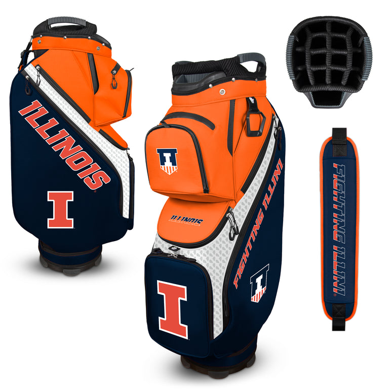 NCAA Team Effort Clubhouse Cooler Illinois Fighting Illini Cart Bag