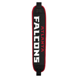 Black and red golf bag strap with 'Atlanta Falcons' text on a white background