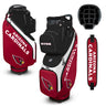 Arizona Cardinals golf bag with various components on a white background