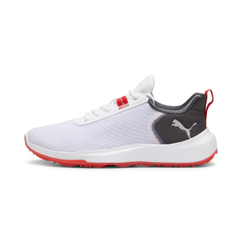 Puma Men's Fusion Crush Sport Spikeless Golf Shoe 24 - White/Dark Coal