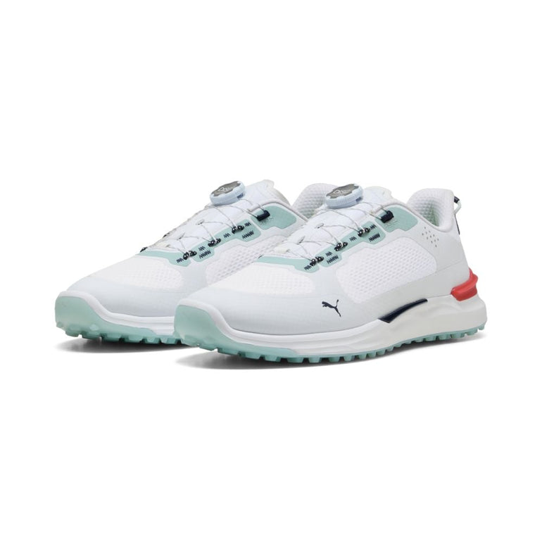 Puma Men's Ignite Elevate X DISC Golf Shoe 25 - Puma White/Modern Mint