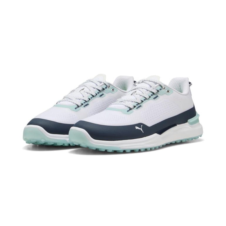 Puma Men's Ignite Elevate X Golf Shoe 25 - Puma White/Deep Navy/Mint