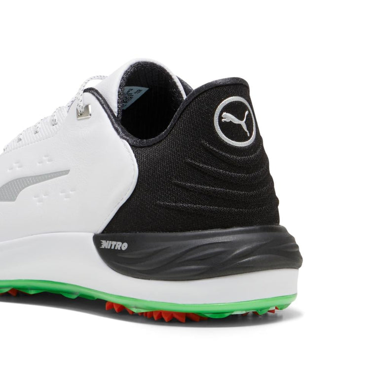 Puma Men's PhantomCat Nitro Golf Shoe 24 - White/Black/Fluro Green