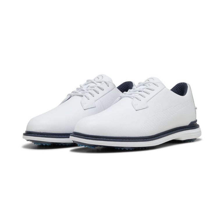 Puma Men's Royale Golf Shoe 25 - White/Deep Navy/Light Blue
