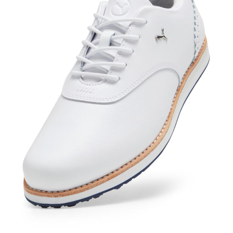 Puma Women's Avant Spikeless Golf Shoe 24 - White/Navy/Sand Dune