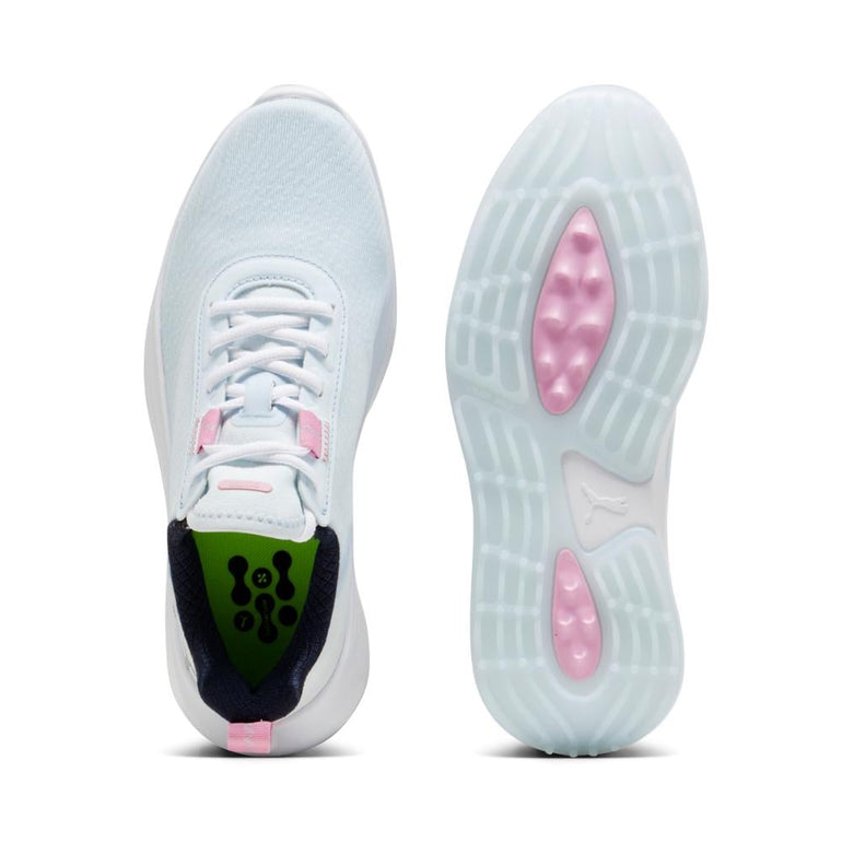 Puma Women's Fusion Crush Sport Spikeless Golf Shoe 24 - Icy Blue/Pink Icing