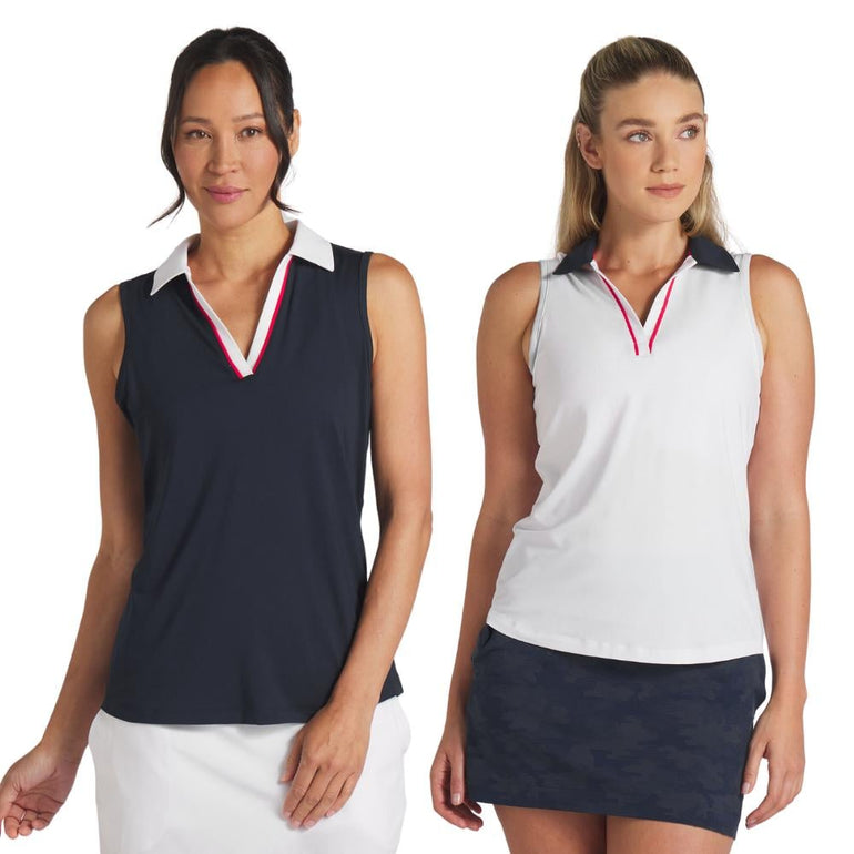 Puma Women's X Volition Coast Piped Sleeveless Polo 24
