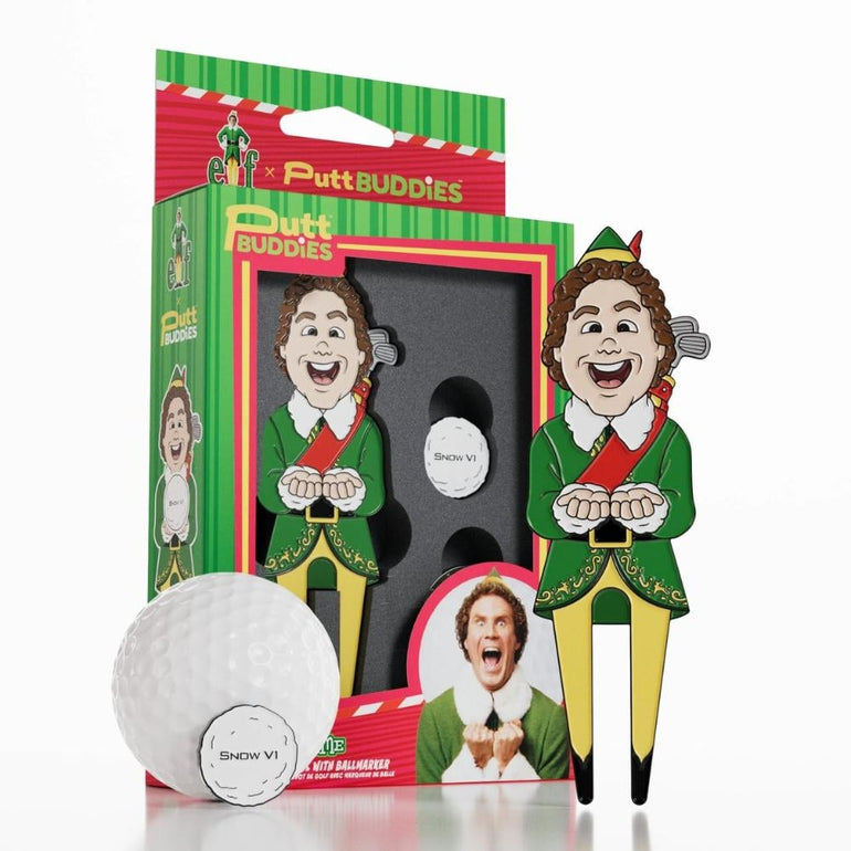 Putt Buddies Buddy the Elf divot tool w/ SnowV1 Ball Marker