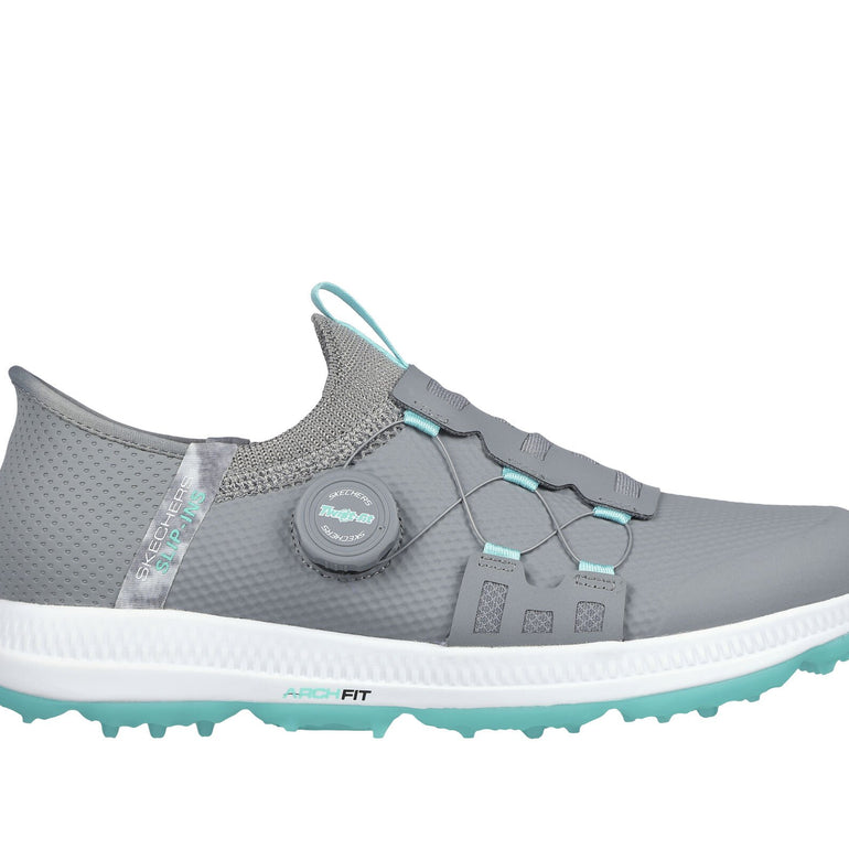 Skechers Women's Slip-ins: GO GOLF Elite 5 Golf Shoe - Gray/Aqua
