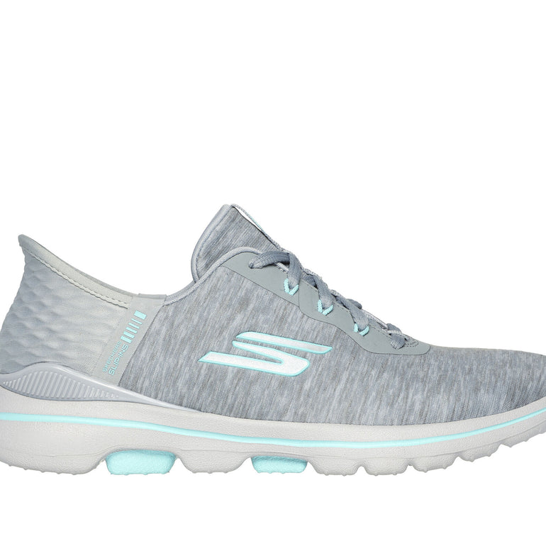 Skechers Women's Slip-ins: GO GOLF WALK 5 Golf Shoe - Gray/Aqua