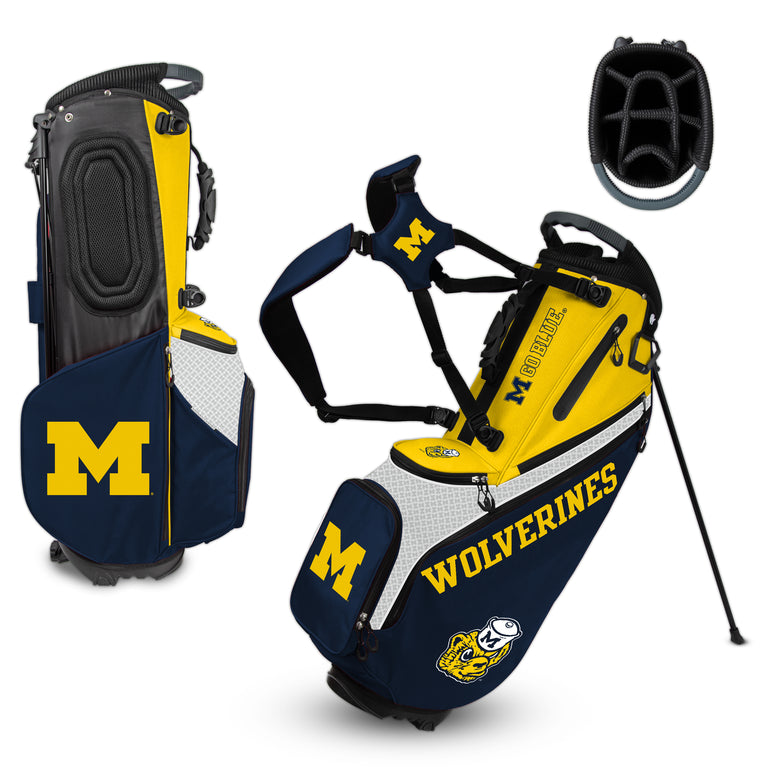 NCAA Team Effort Back Nine Michigan Wolverines Stand Bag