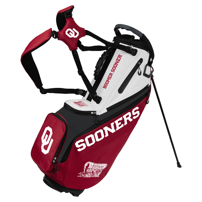 NCAA Team Effort Back Nine Oklahoma Sooners Stand Bag