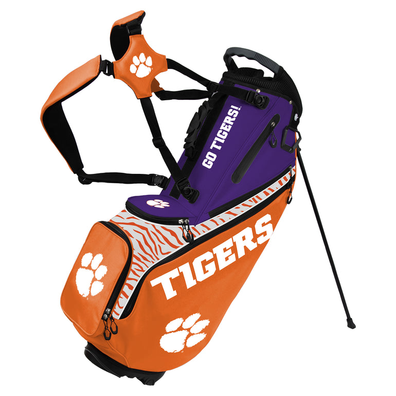 NCAA Team Effort Back Nine Clemson Tigers Stand Bag