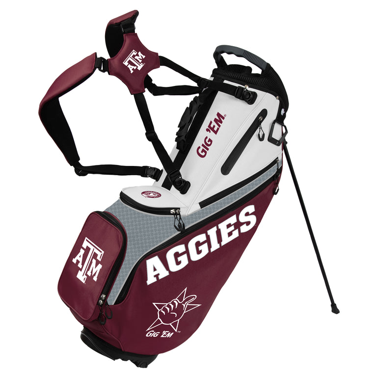 NCAA Team Effort Back Nine Texas A&M Aggies Stand Bag