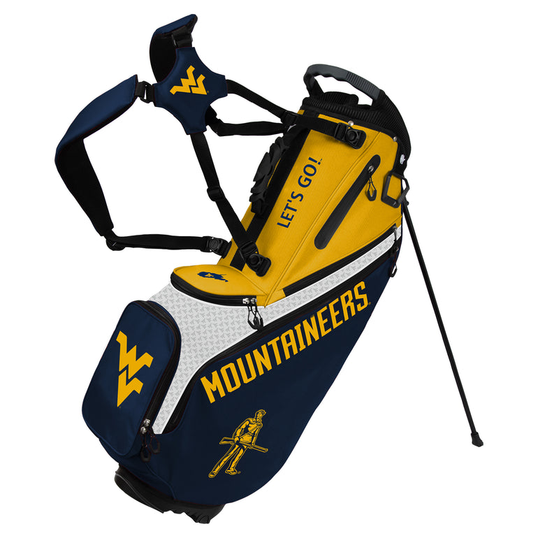 NCAA Team Effort Back Nine West Virginia Mountaineers Stand Bag