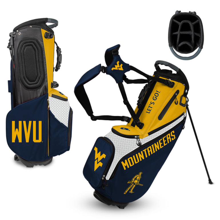 NCAA Team Effort Back Nine West Virginia Mountaineers Stand Bag