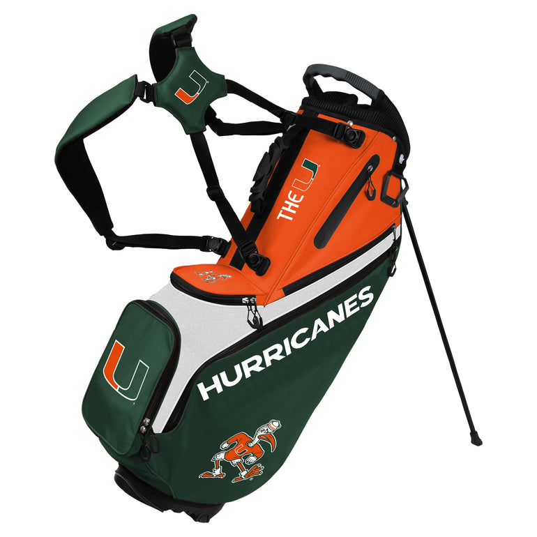 NCAA Team Effort Back Nine Miami Hurricanes Stand Bag