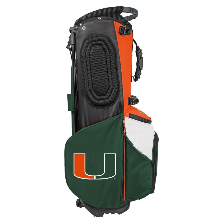 NCAA Team Effort Back Nine Miami Hurricanes Stand Bag