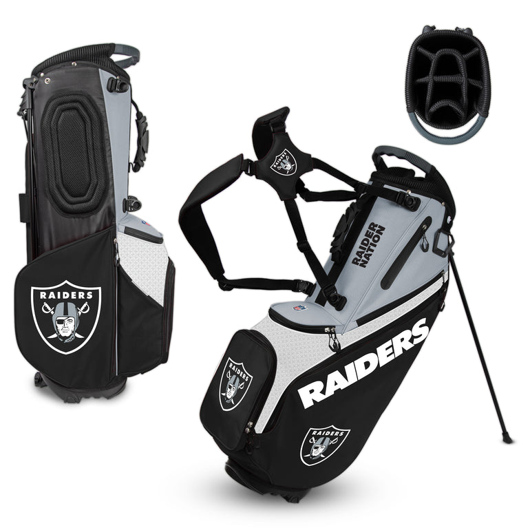 NFL Team Effort Back Nine Las Vegas Raiders Stand Bag