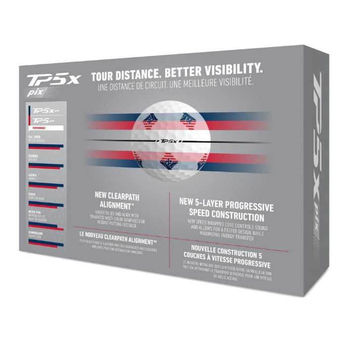 TaylorMade TP5x PIX USA Golf Balls 24