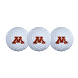 Team Effort NCAA Collegiate 3-Pack Logo Golf Balls Minnesota