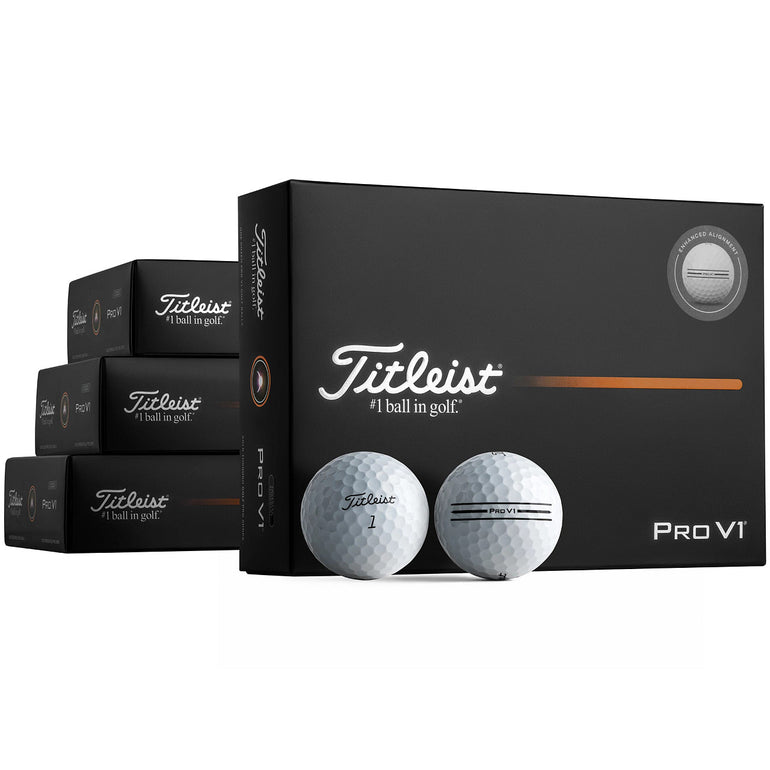 Titleist Loyalty Rewarded Pro V1 Enhanced Alignment Golf Balls (4 Dozen)