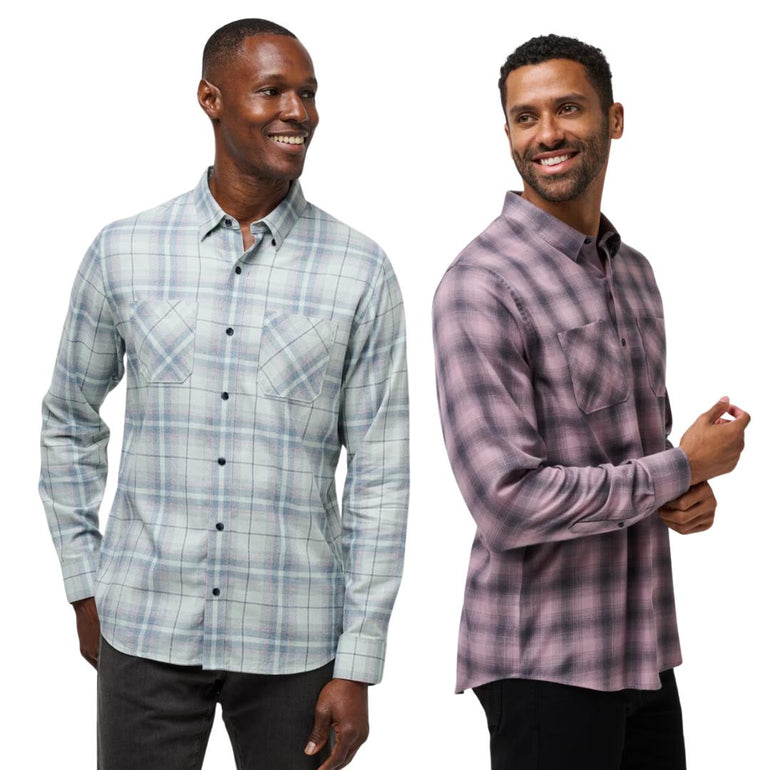 TravisMathew Men's Cloud Plaid Flannel Button Up 24