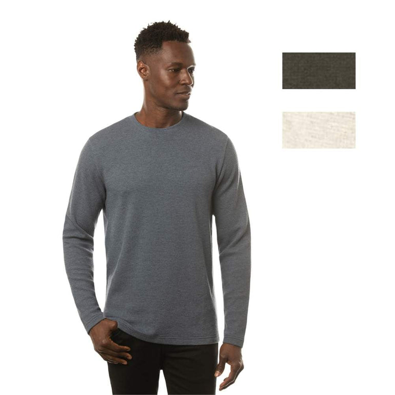 TravisMathew Men's Cloud Waffle Crew Longsleeve Shirt