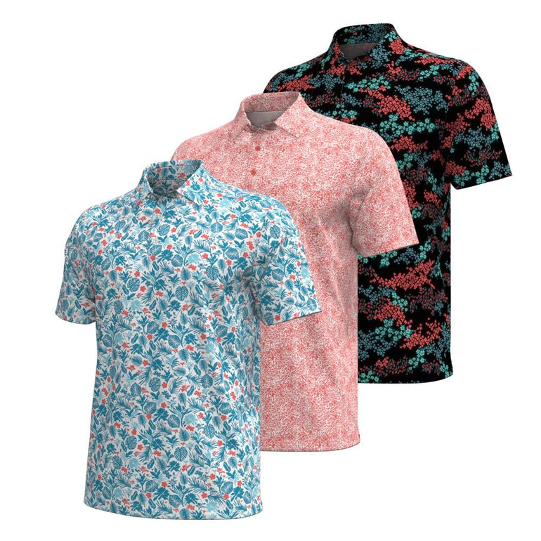 Under Armour Men's Playoff 3.0 Azalea Print Polo 24