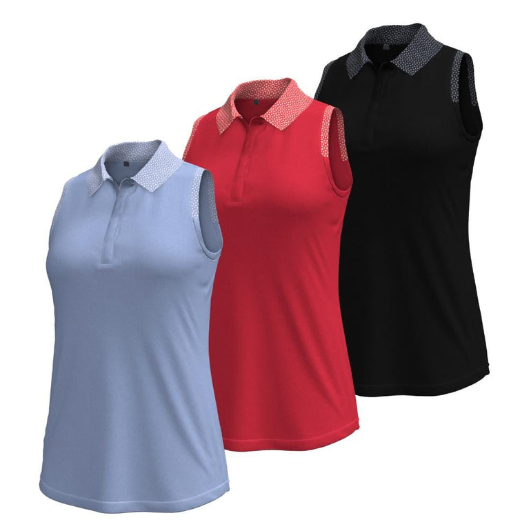 Under Armour Women's Playoff .30 Grooves Print Sleeveless Polo 24
