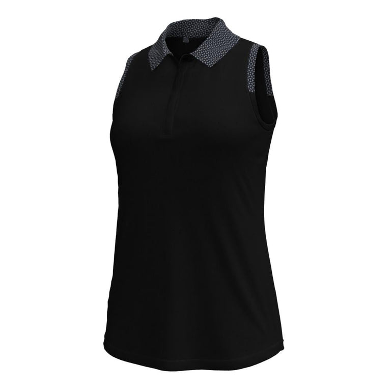 Under Armour Women's Playoff .30 Grooves Print Sleeveless Polo 24