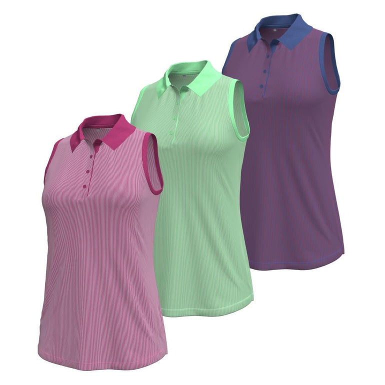 Under Armour Women's Playoff 3.0 Pin Stripe Jacquard Sleeveless Polo 24