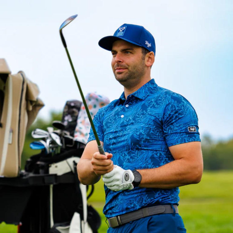 Waggle Men's Big Blue Polo 24