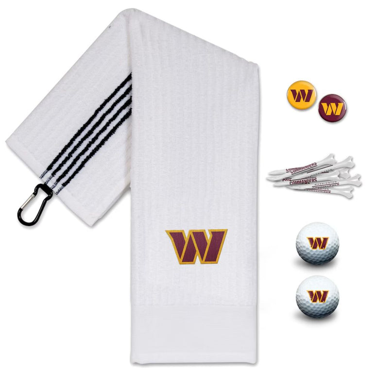 NFL Team Effort Washington Commanders Golf Gift Set
