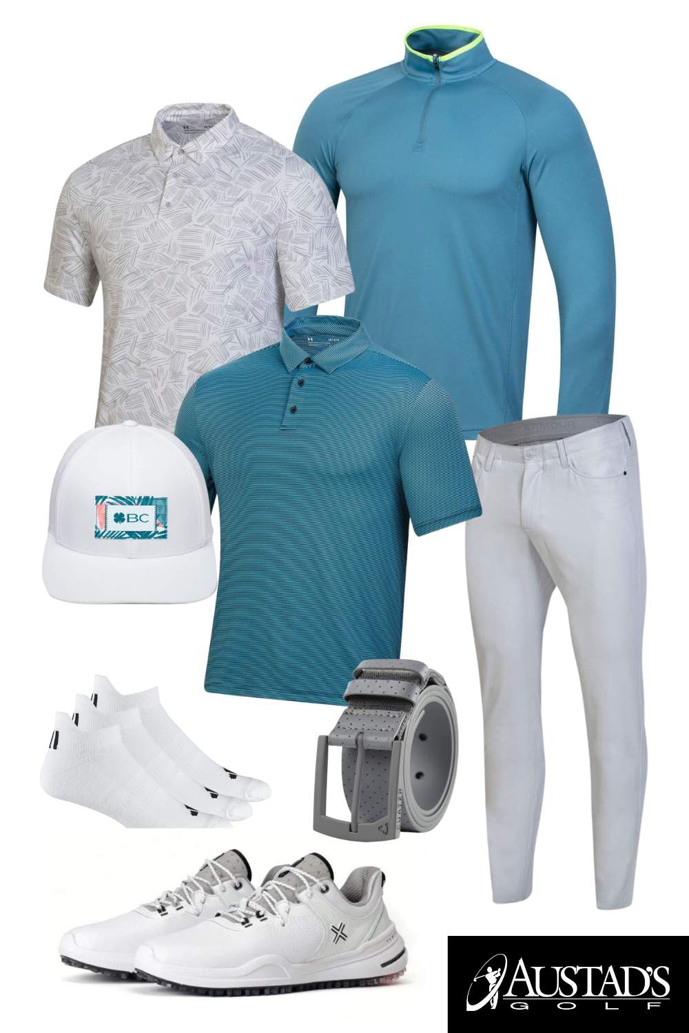 Under Armour Men's Truly Teal Golf Outfit 2023