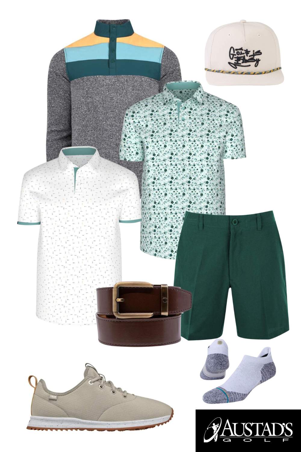 Swannies Men's Green Machine Golf Outfit 2023