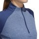 Adidas Women's Heathered Half-Zip Tech Indigo Layering Pullover