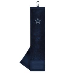 Team Effort NFL Dallas Cowboys Face/Club Tri-Fold Embroidered Towel