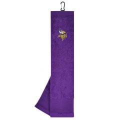 Team Effort NFL Minnesota Vikings Face/Club Tri-Fold Embroidered Towel
