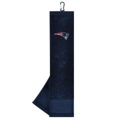 Team Effort NFL New England Patriots Face/Club Tri-Fold Embroidered Towel