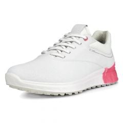 ECCO Women's S-Three Golf Shoes - White/Bubblegum
