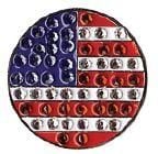 Evergolf Crystal USA Flag Ball Marker