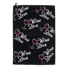 EverGolf Wine Diva Woven Golf Towel - 16x22