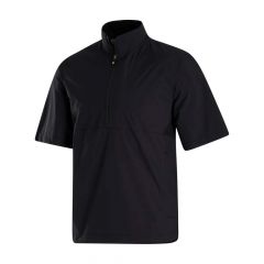 FootJoy Men's HydroLite X Short Sleeve Rain Shirt - Black