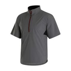 FootJoy Men's HydroLite X Short Sleeve Rain Shirt - Charcoal/Black