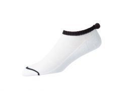 FootJoy Womens ProDry Lightweight Pom Pom Golf Sock - White/Black