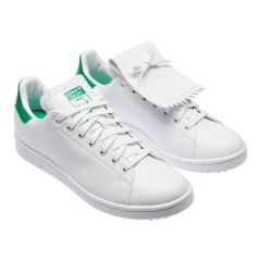 Adidas Men's Stan Smith Wite/Green Spikeless Golf Shoes