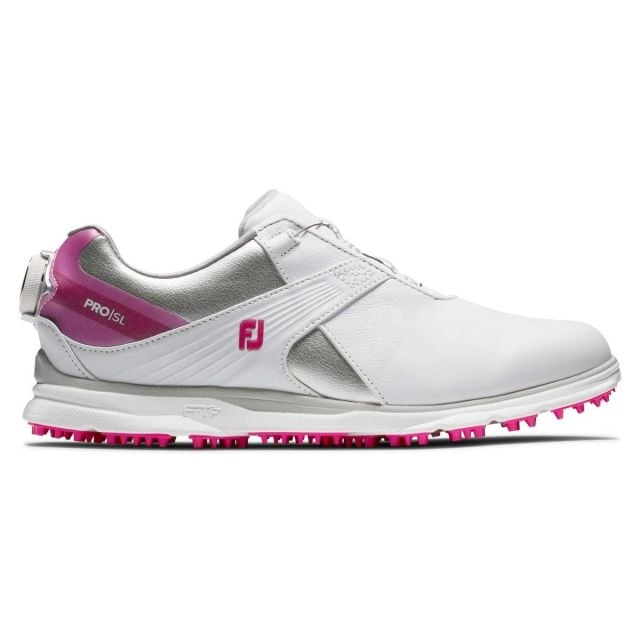 FootJoy Women's Pro|SL BOA White/Pink Golf Shoe - Style 98119