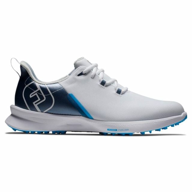 FootJoy Men's Fuel Sport White/Blue Golf Shoe - Previous Season Style 55454