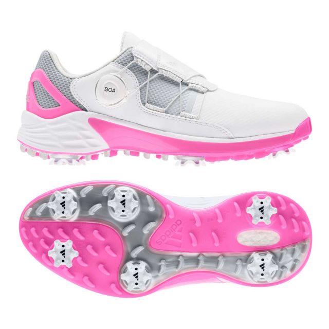 Adidas Women's ZG21 BOA White/Screaming Pink Golf Shoe